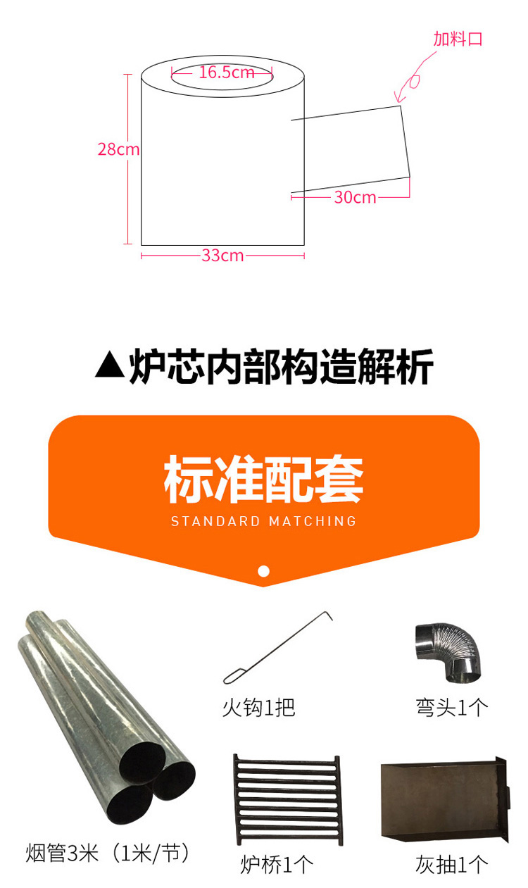 1.8米4鍋位帶烤箱帶火神牌柴煤兩用大號(hào)藏爐 — 多功能家用取暖藏爐【爐具】焱森爐業(yè)